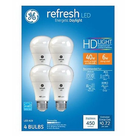 CURRENT 6W A19 Shape Daylight Light Color White Bulb, 4PK 240107